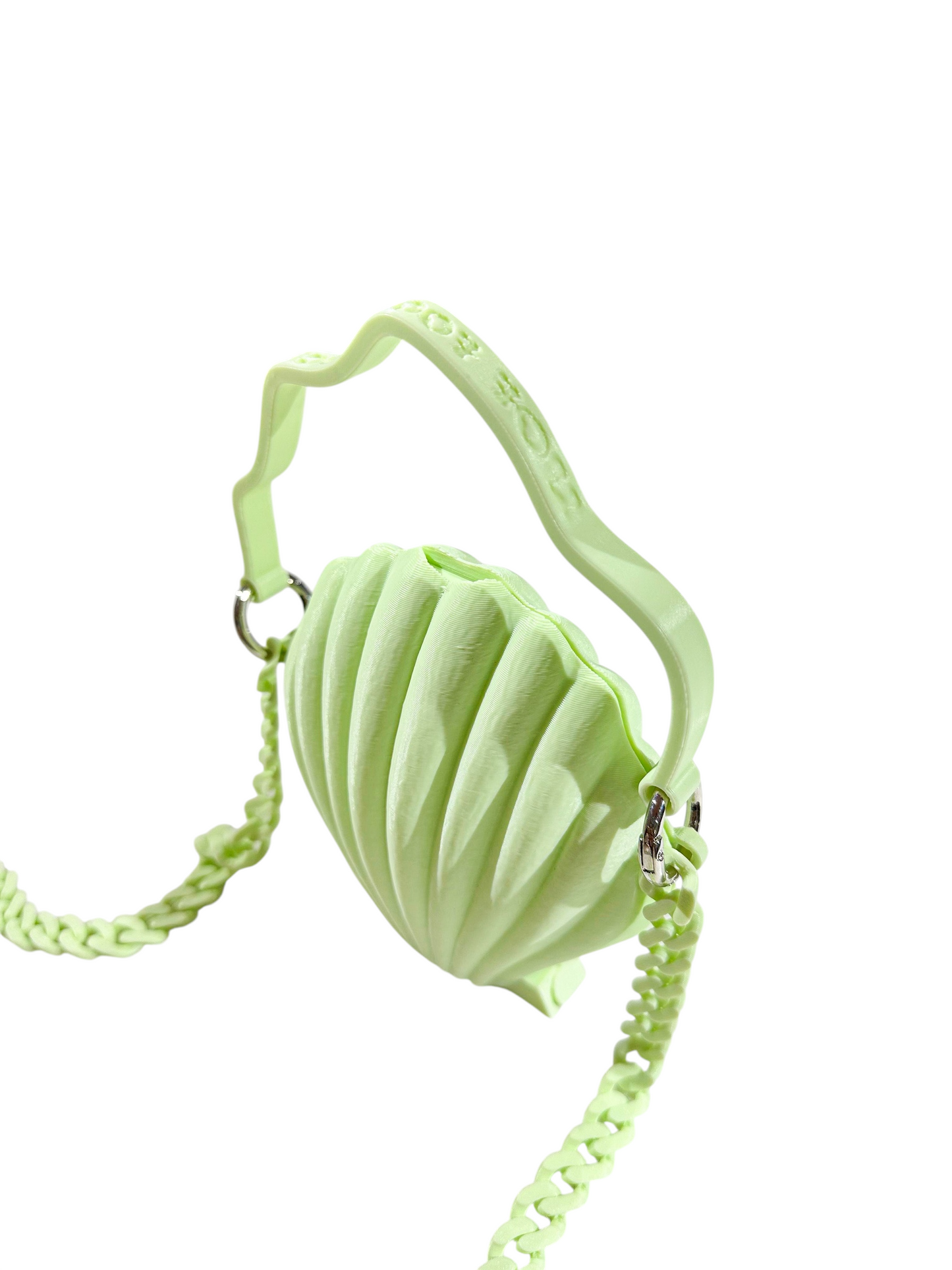 shell bag baby green