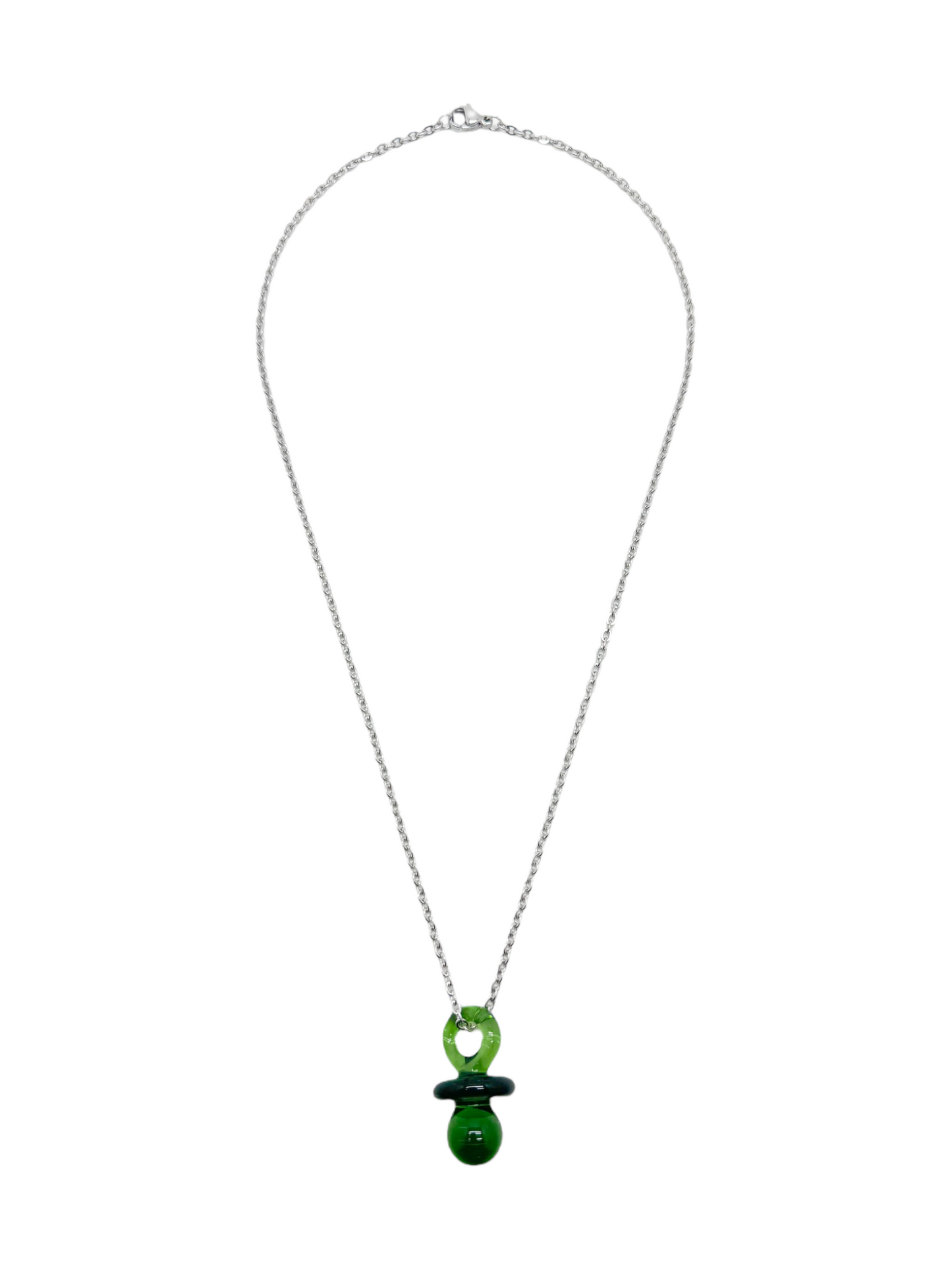 cadena chupo vidrio de la suerte