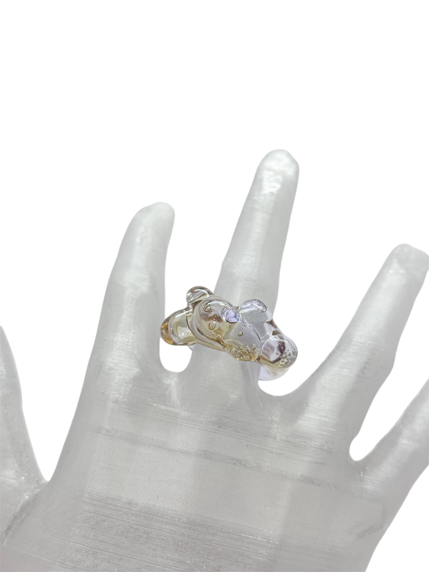 anillo vidrio lava