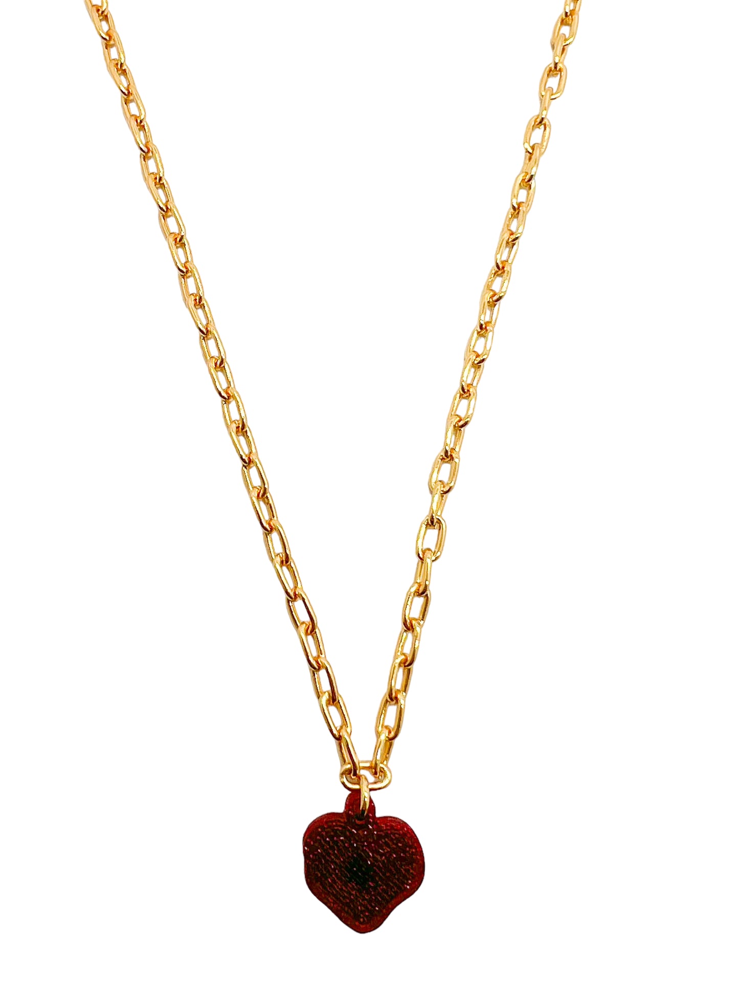 cadena corazón crush charm gold