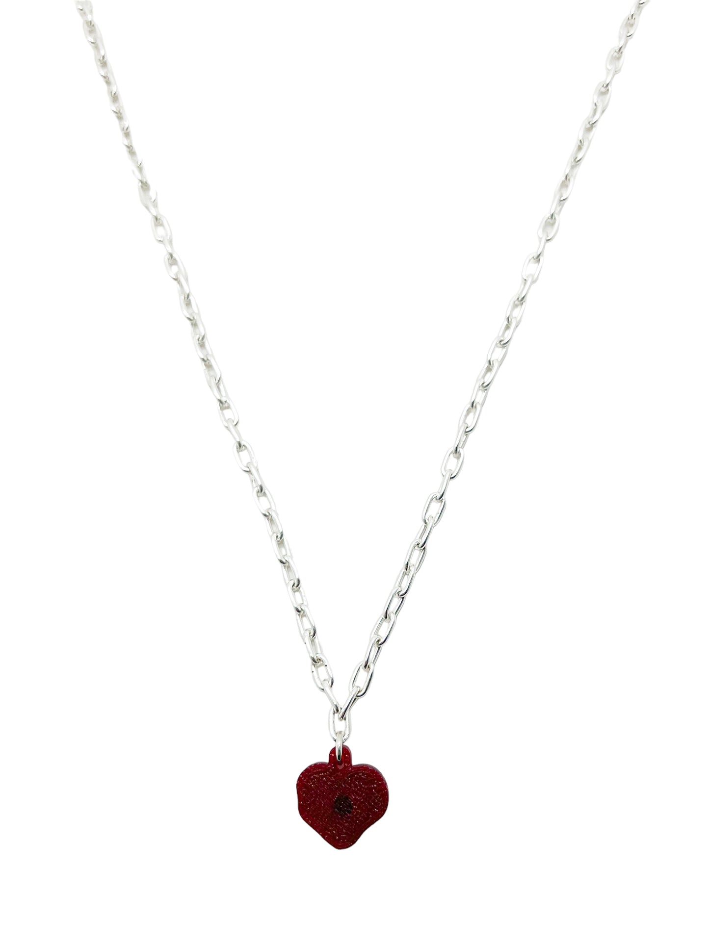 cadena corazón crush charm silver