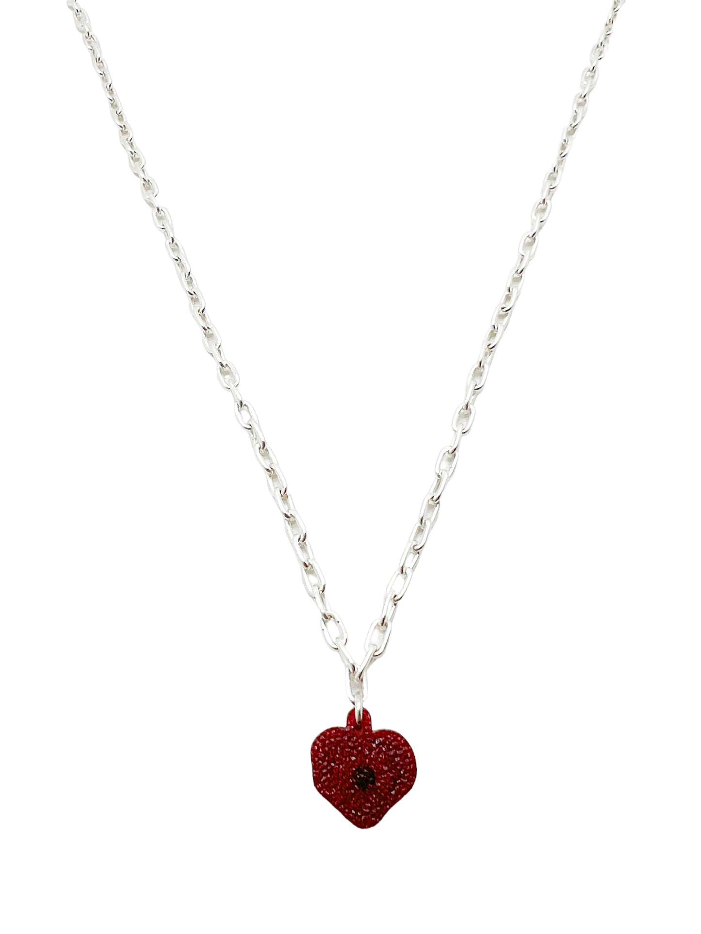 cadena corazón crush charm silver