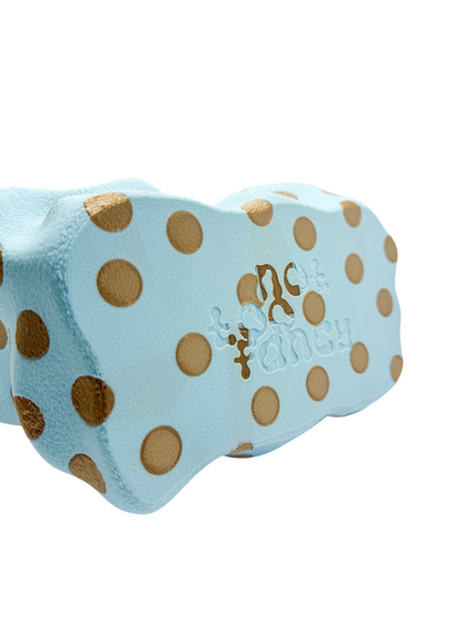 bolso grande cosmic water polka dots baby blue