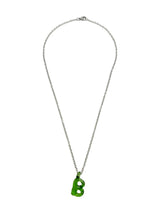 green glass necklace 1 letter