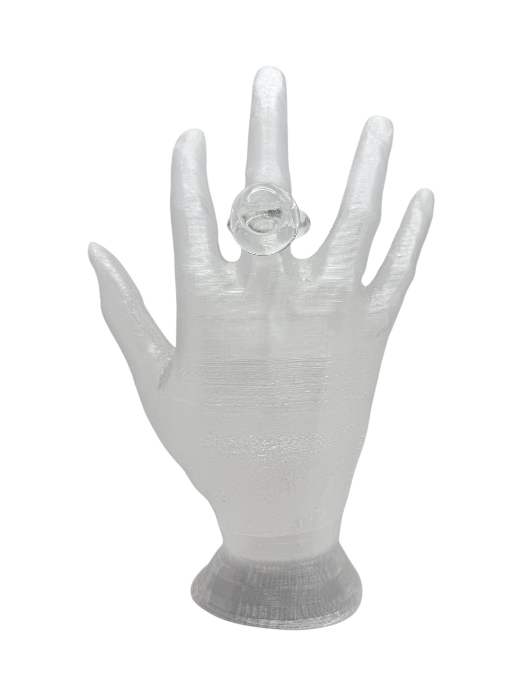 anillo vidrio chupo de la suerte
