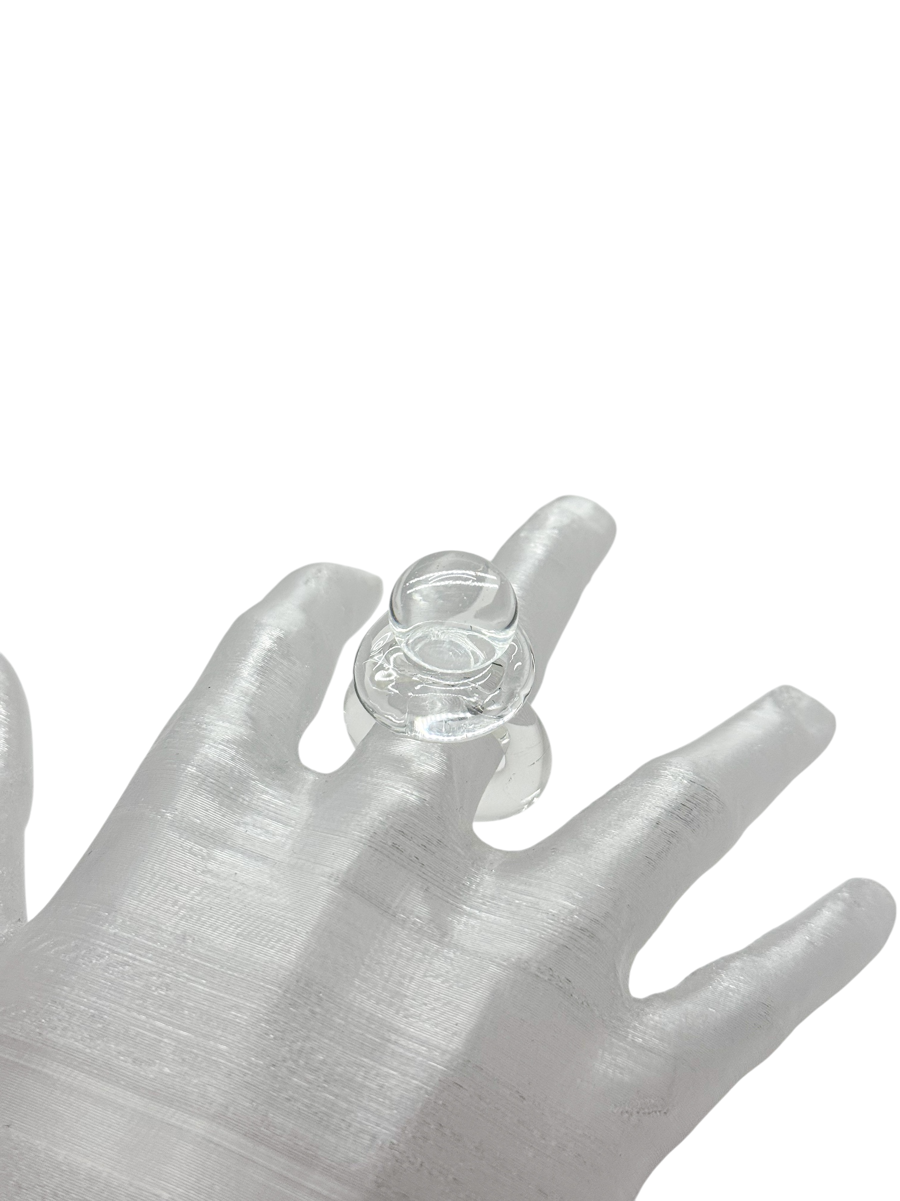 anillo vidrio chupo de la suerte
