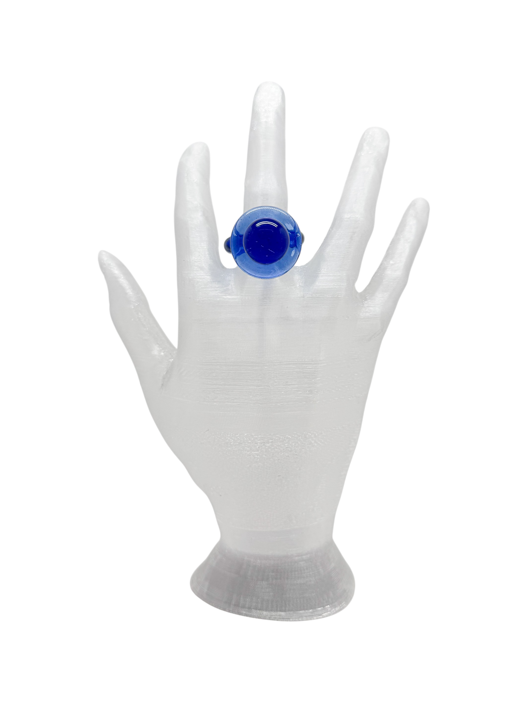 anillo vidrio chupo de la suerte