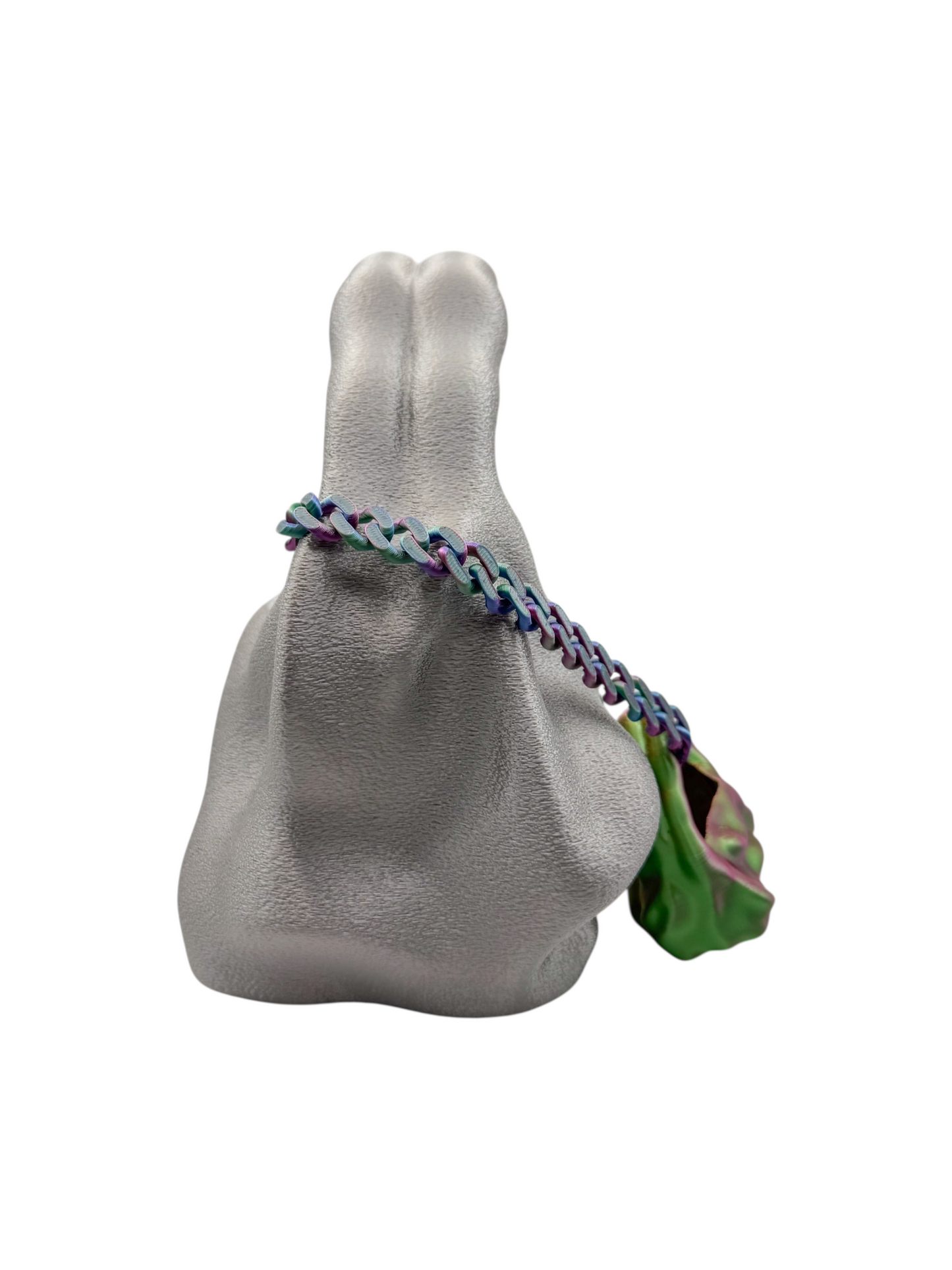 bolso grande cosmic water plateado fuzzy