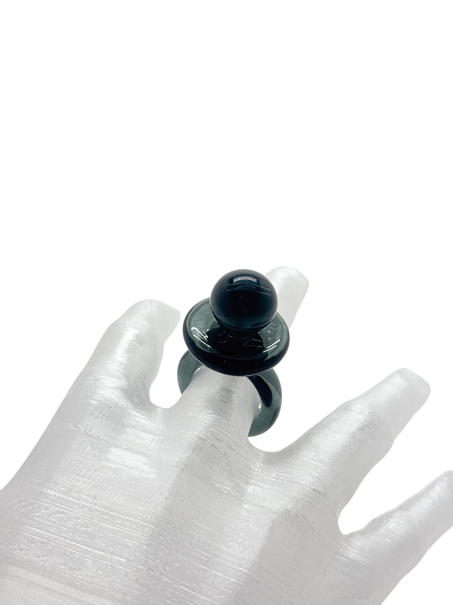 anillo vidrio chupo de la suerte