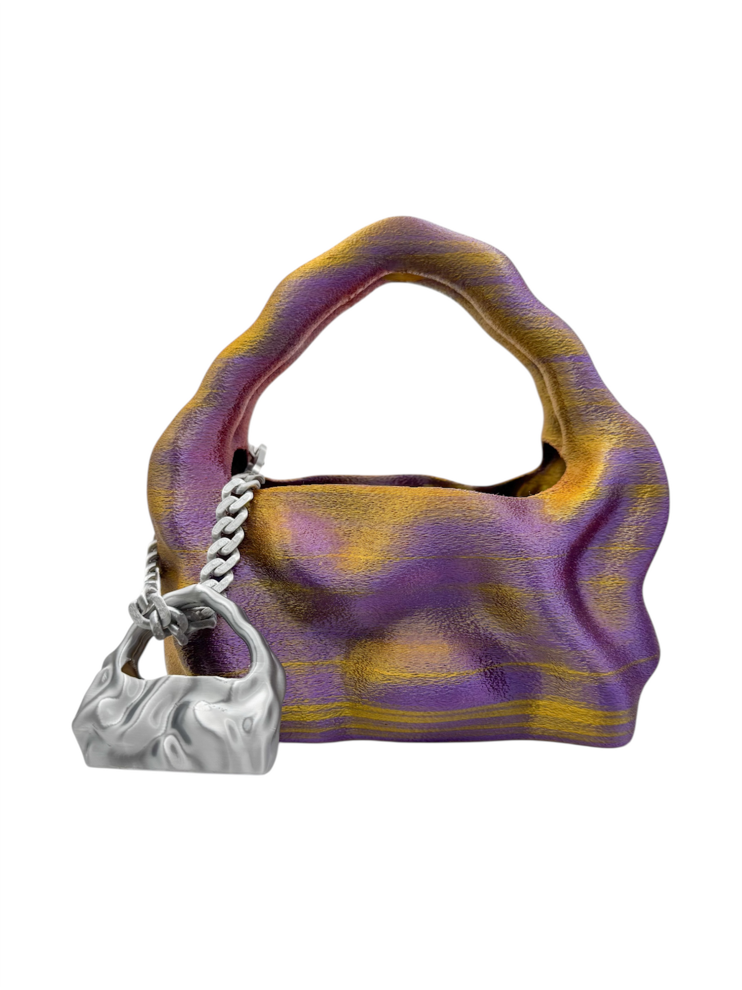 bolso grande cosmic water rojo, dorado, púrpura