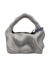 bolso grande cosmic water plateado fuzzy