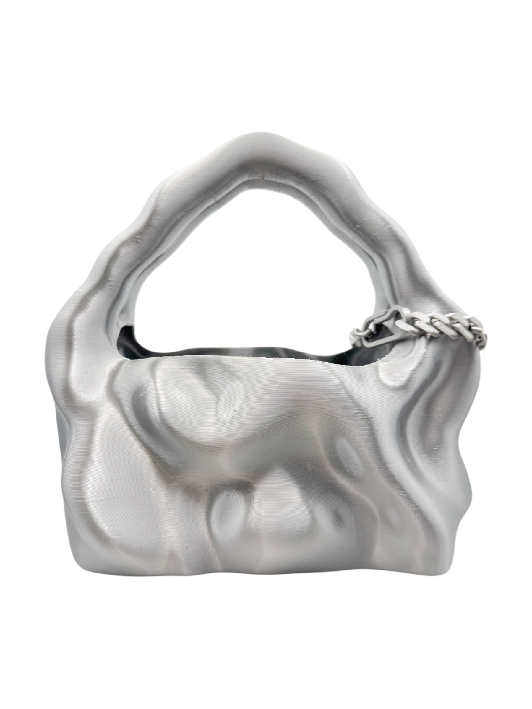 bolso grande cosmic water plateado