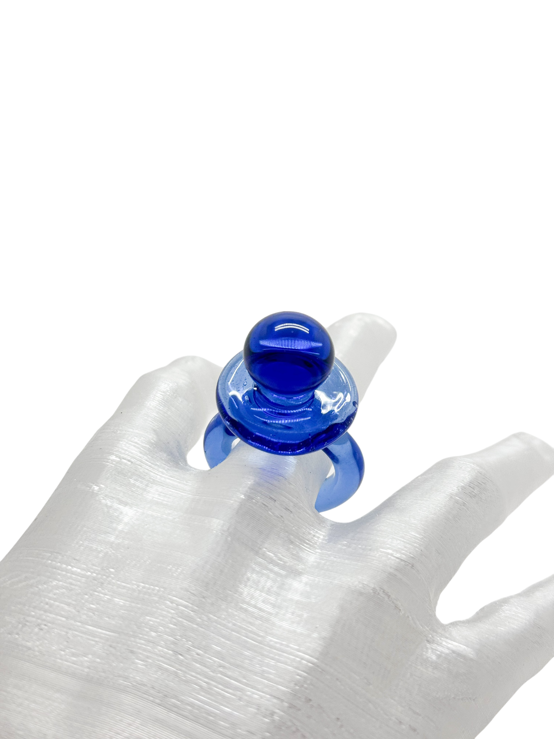 anillo vidrio chupo de la suerte