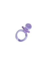 anillo vidrio chupo de la suerte