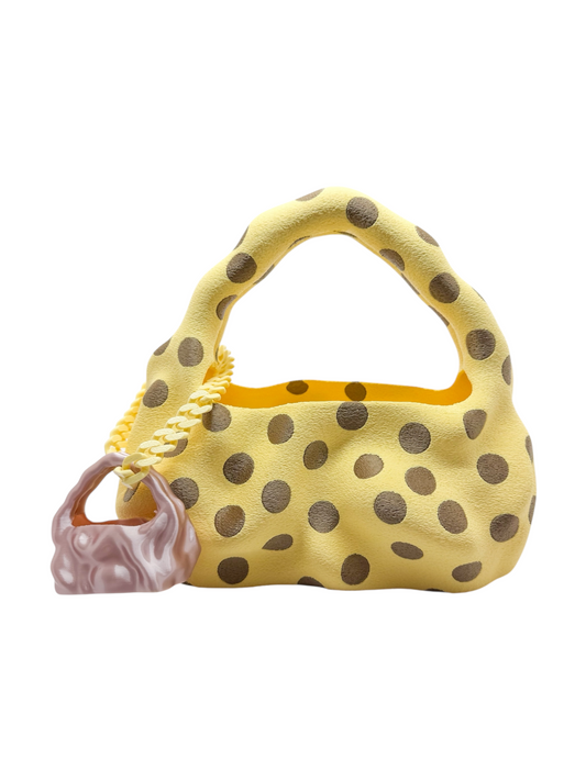 bolso grande cosmic water polka dots baby yellow