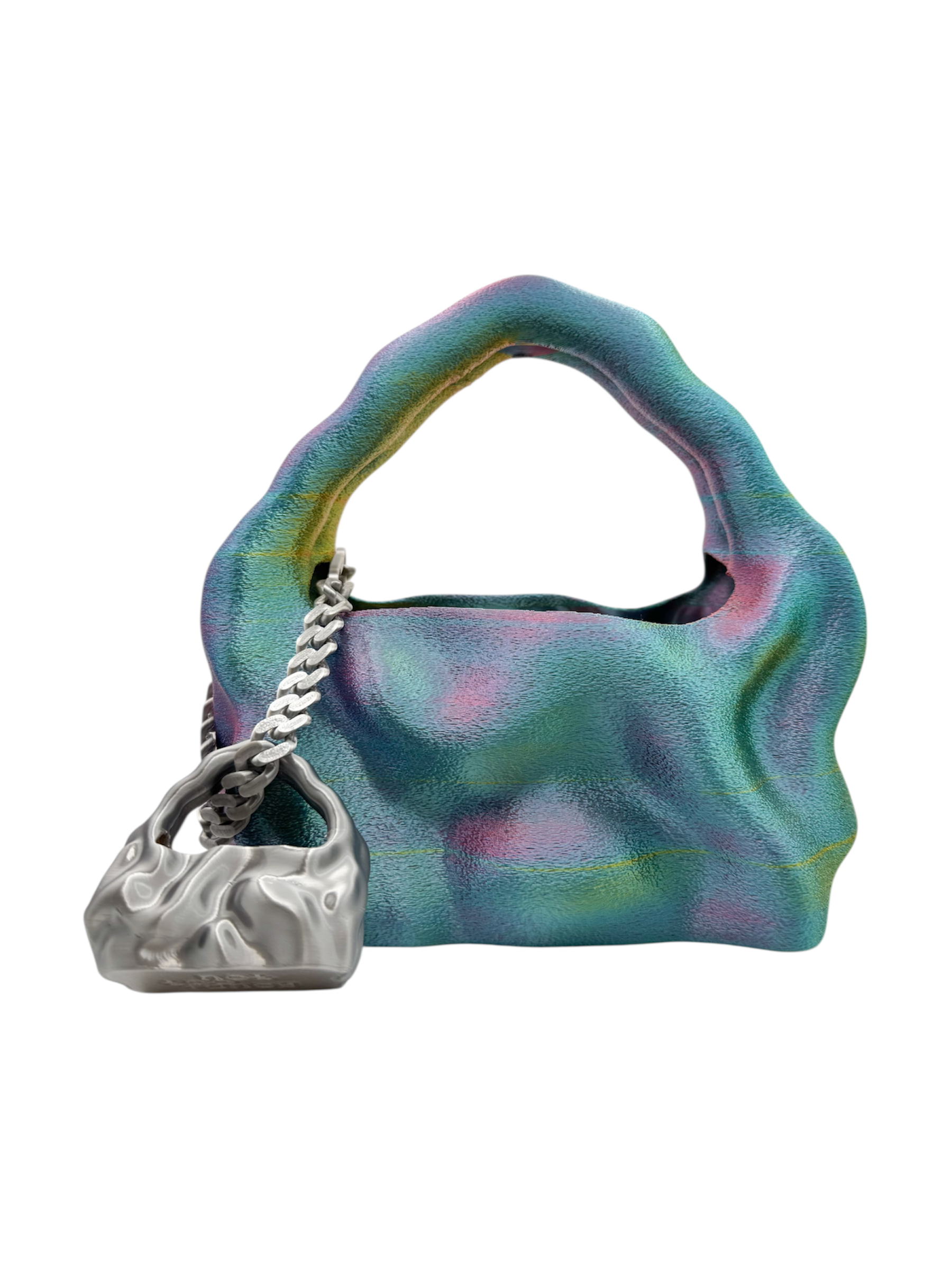 bolso grande cosmic water fucsia, amarillo, verde