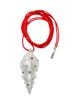 shell necklace transparente con cristales