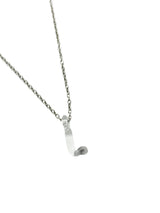 clear glass necklace 1 letter