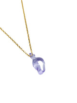 purpple glass necklace 1 letter