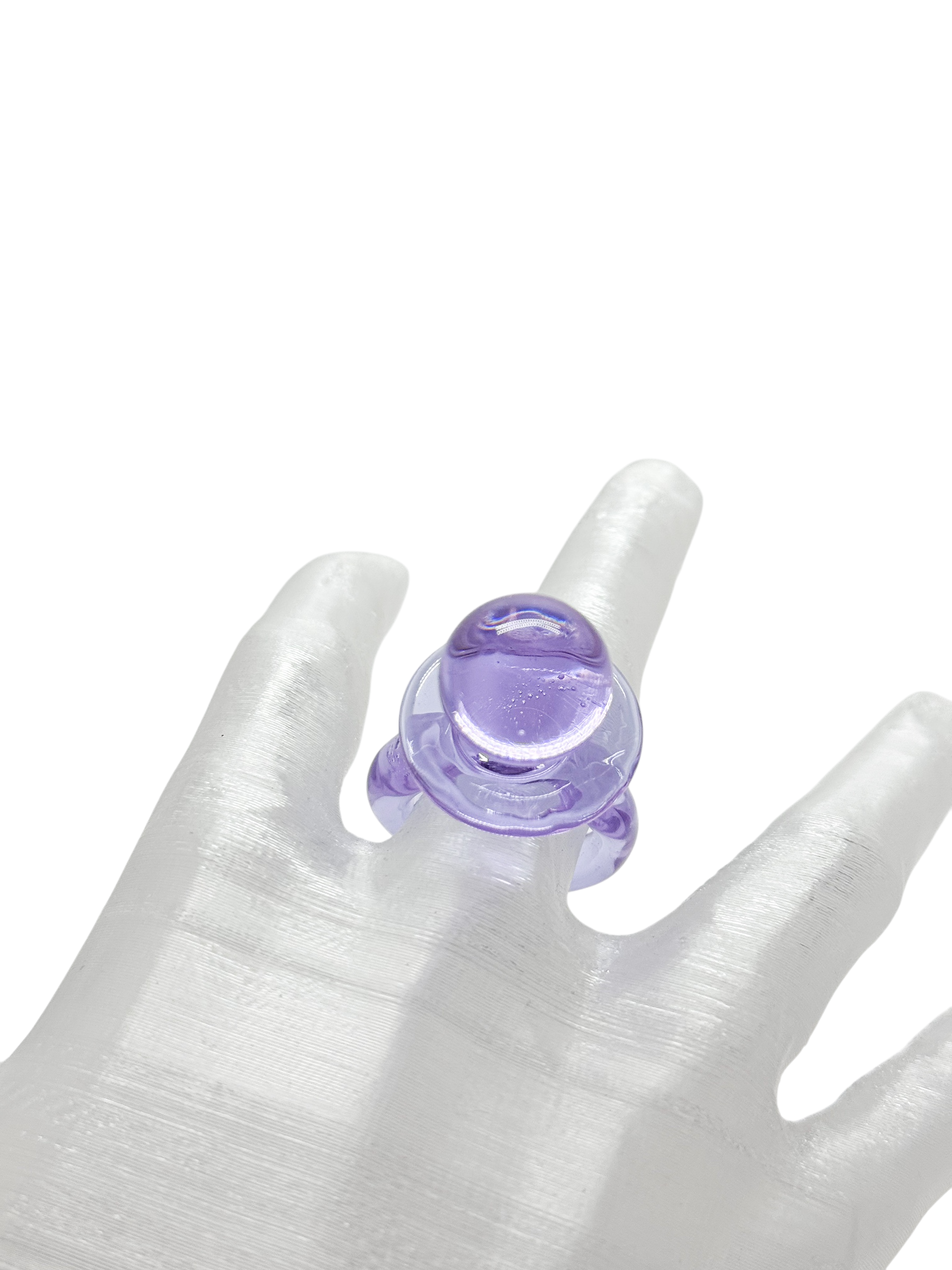 anillo vidrio chupo de la suerte