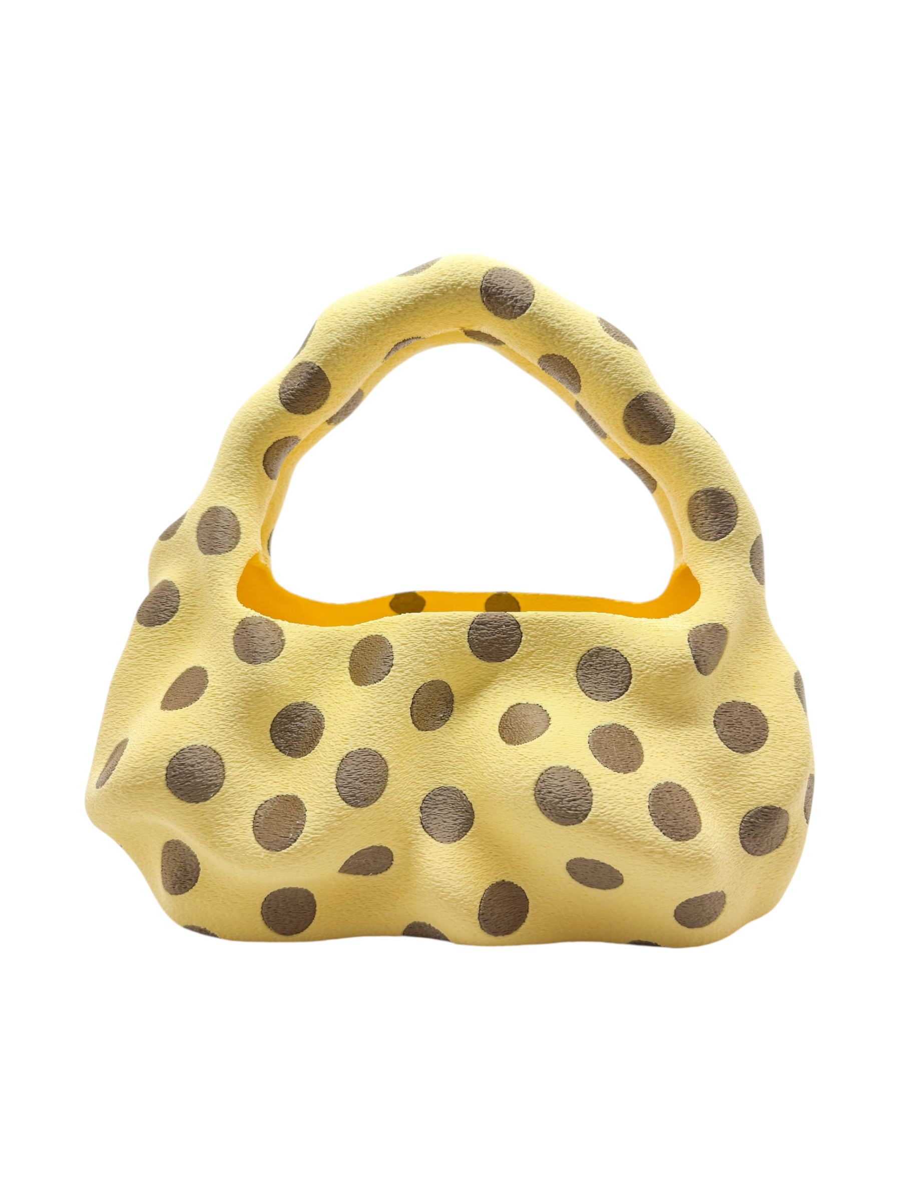 bolso grande cosmic water polka dots butter yellow