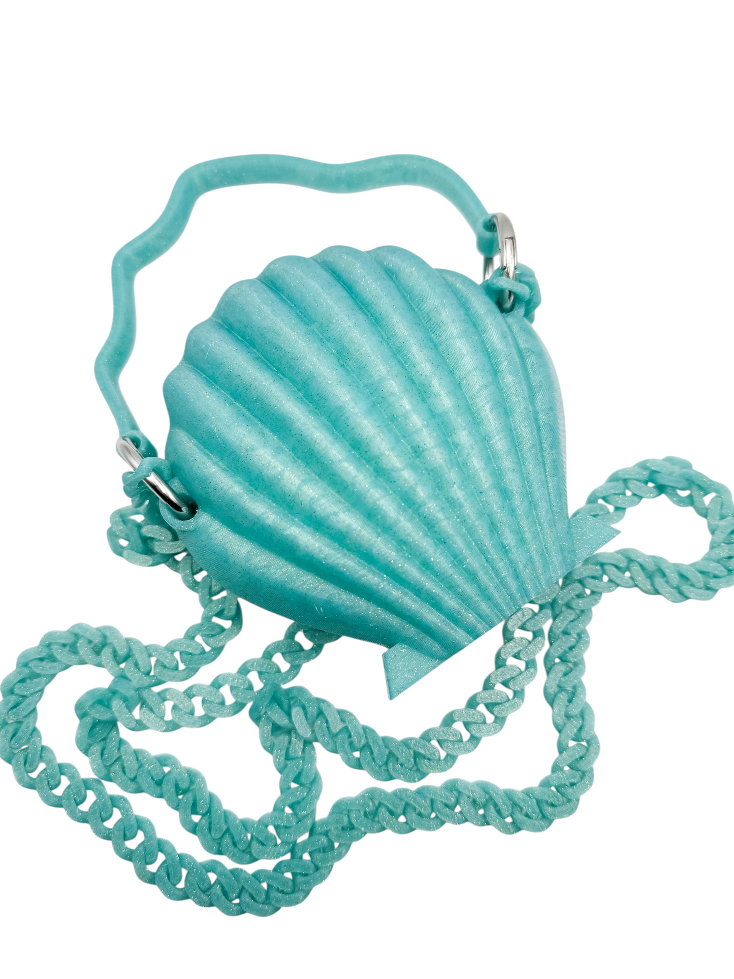 shell bag glitter azul