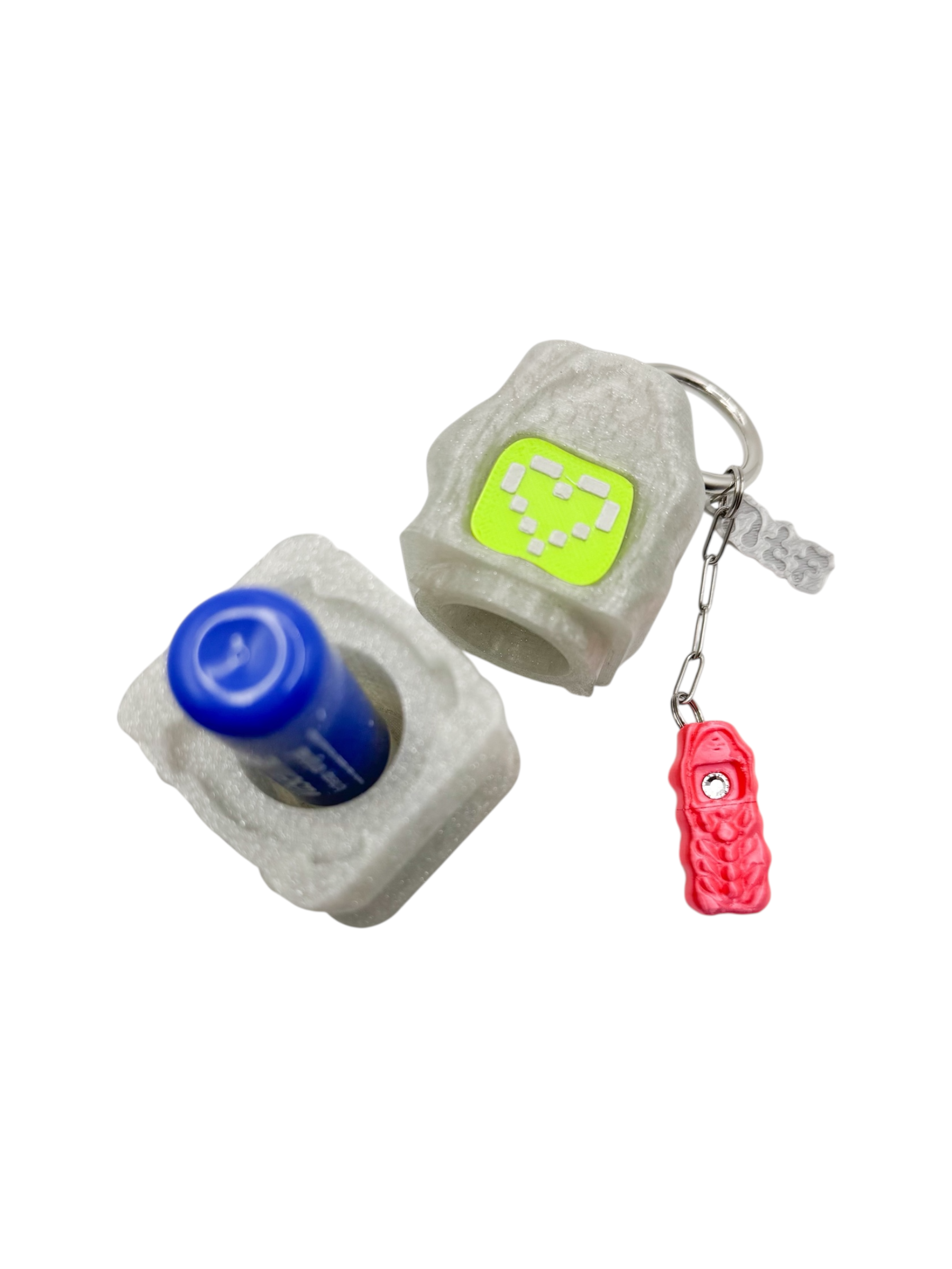 charm not a phone glitter plateado