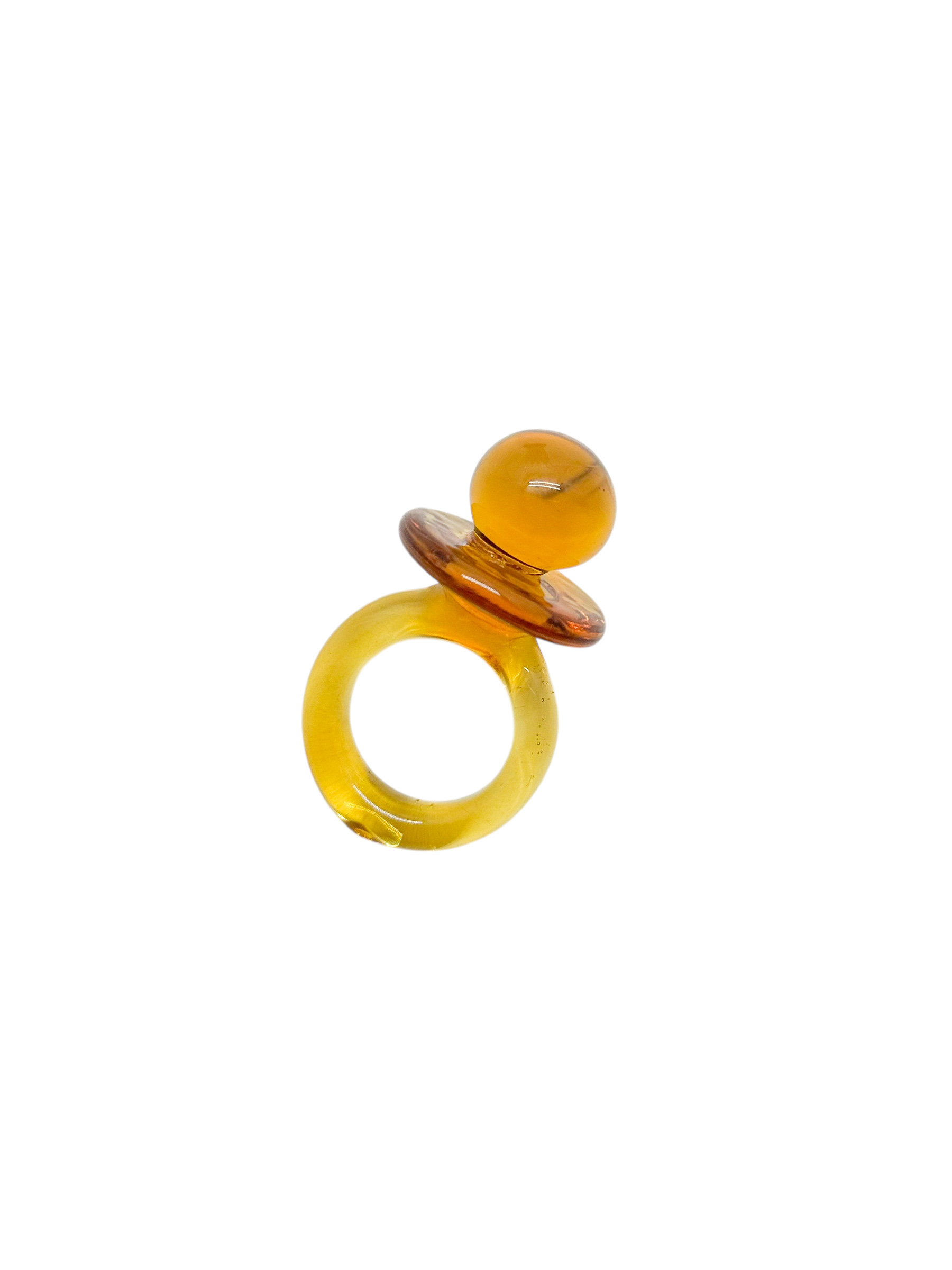anillo vidrio chupo de la suerte