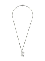 clear glass necklace 1 letter