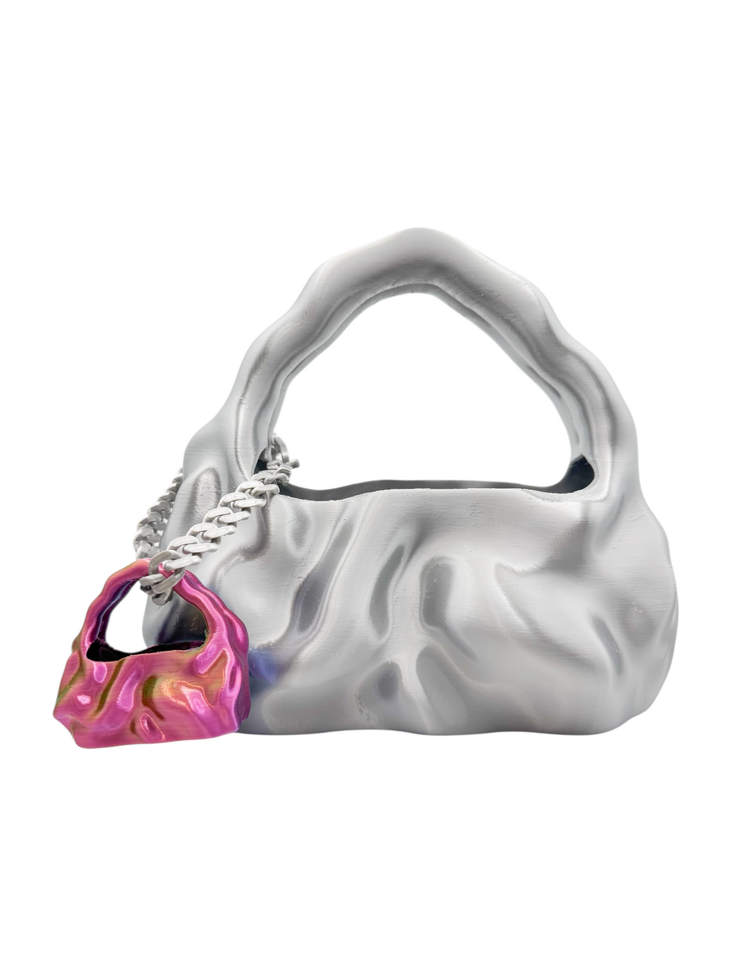 bolso grande cosmic water plateado
