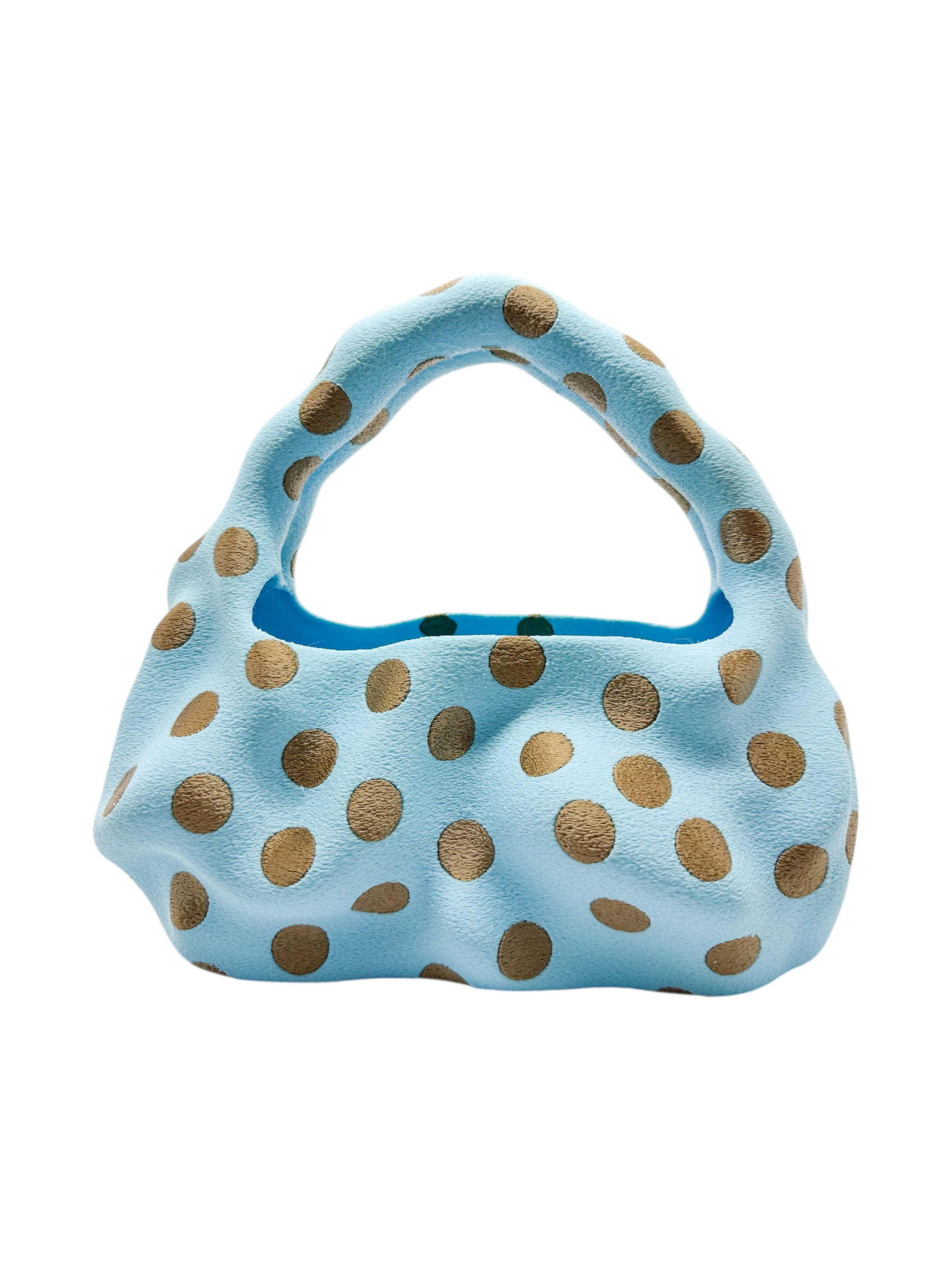 bolso grande cosmic water polka dots baby blue