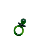 anillo vidrio chupo de la suerte
