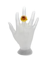 anillo vidrio chupo de la suerte