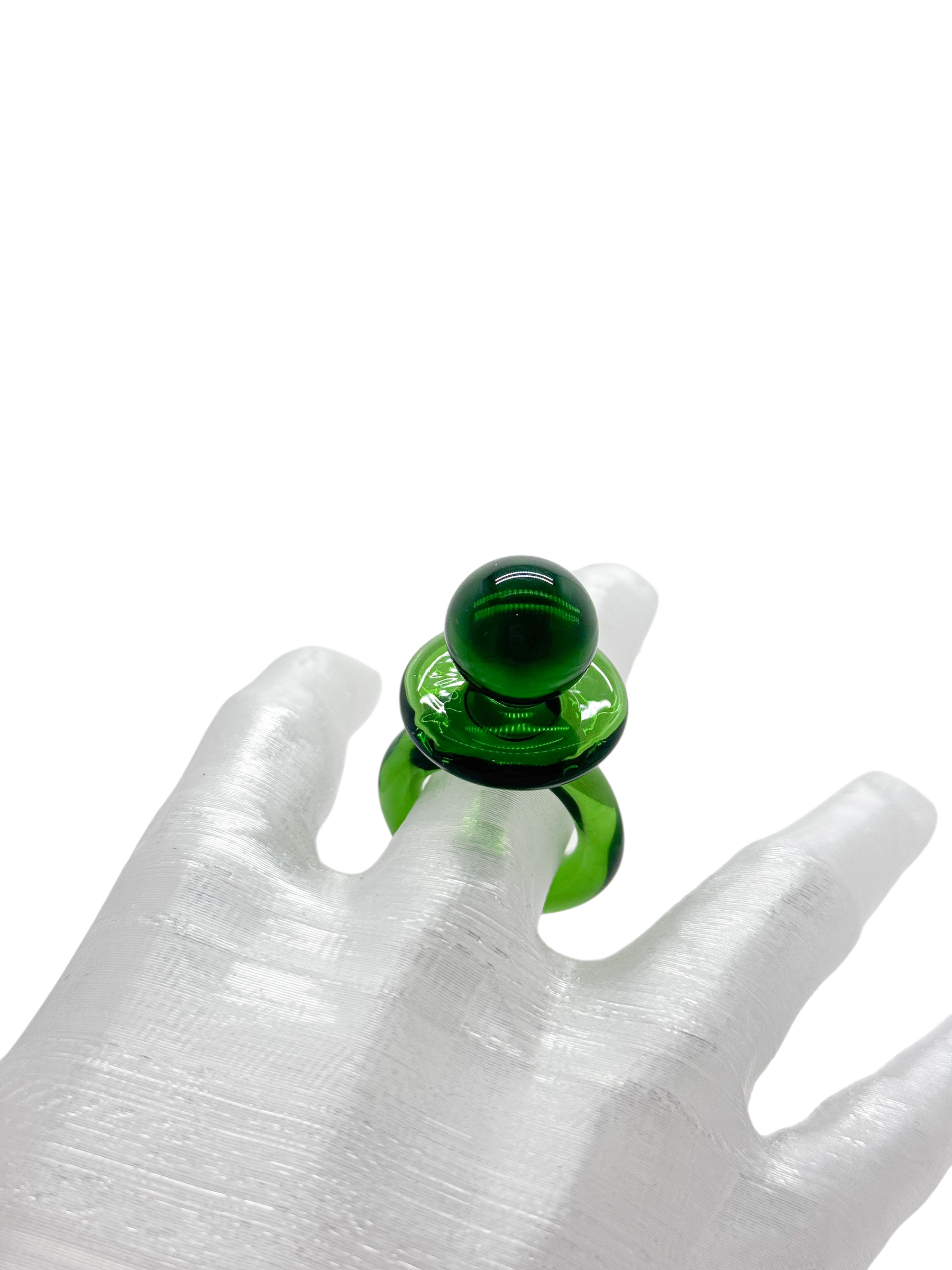 anillo vidrio chupo de la suerte