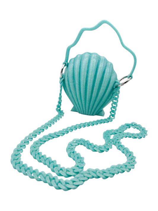 shell bag glitter azul