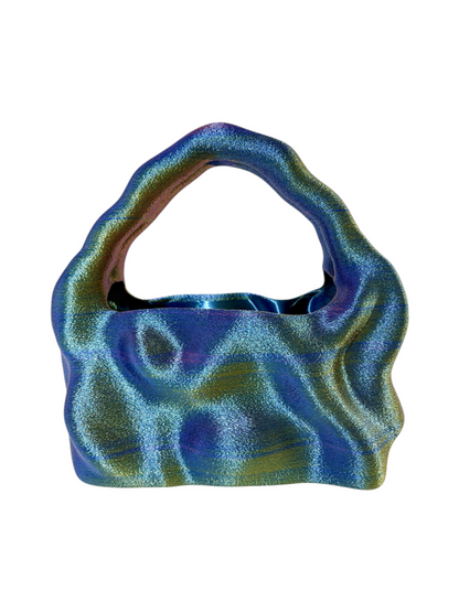 bolso grande cosmic water azul púrpura rosado oro