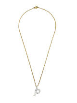 clear glass necklace 1 letter