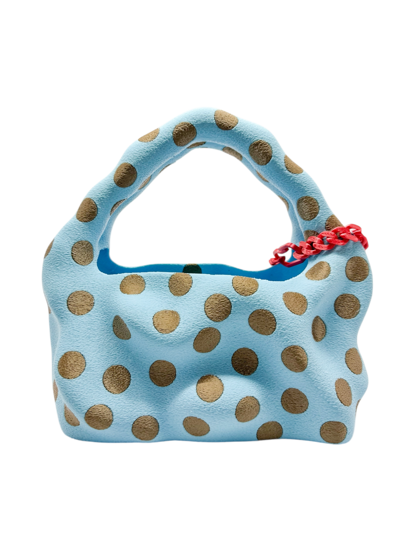 bolso grande cosmic water polka dots baby blue
