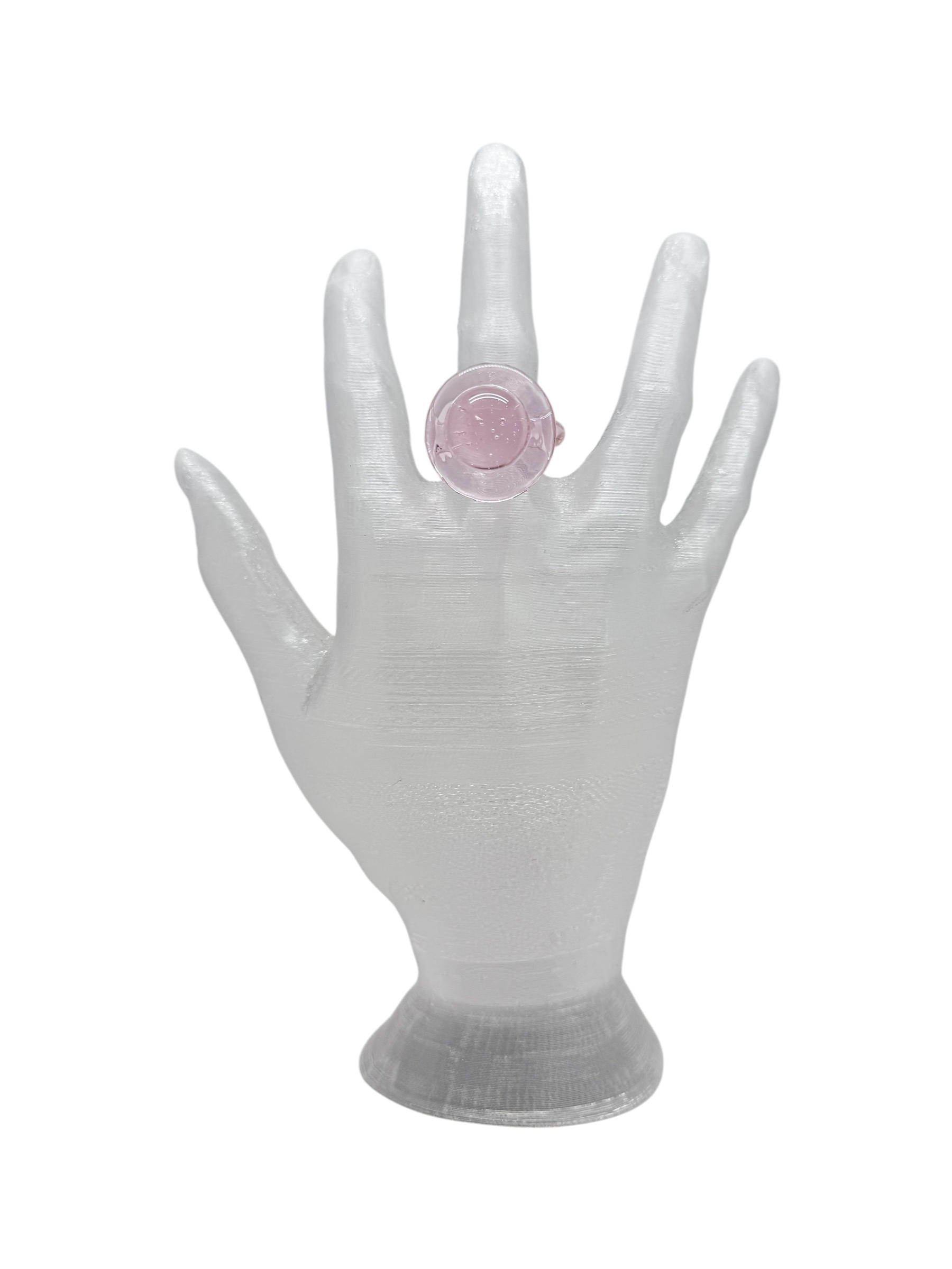 anillo vidrio chupo de la suerte