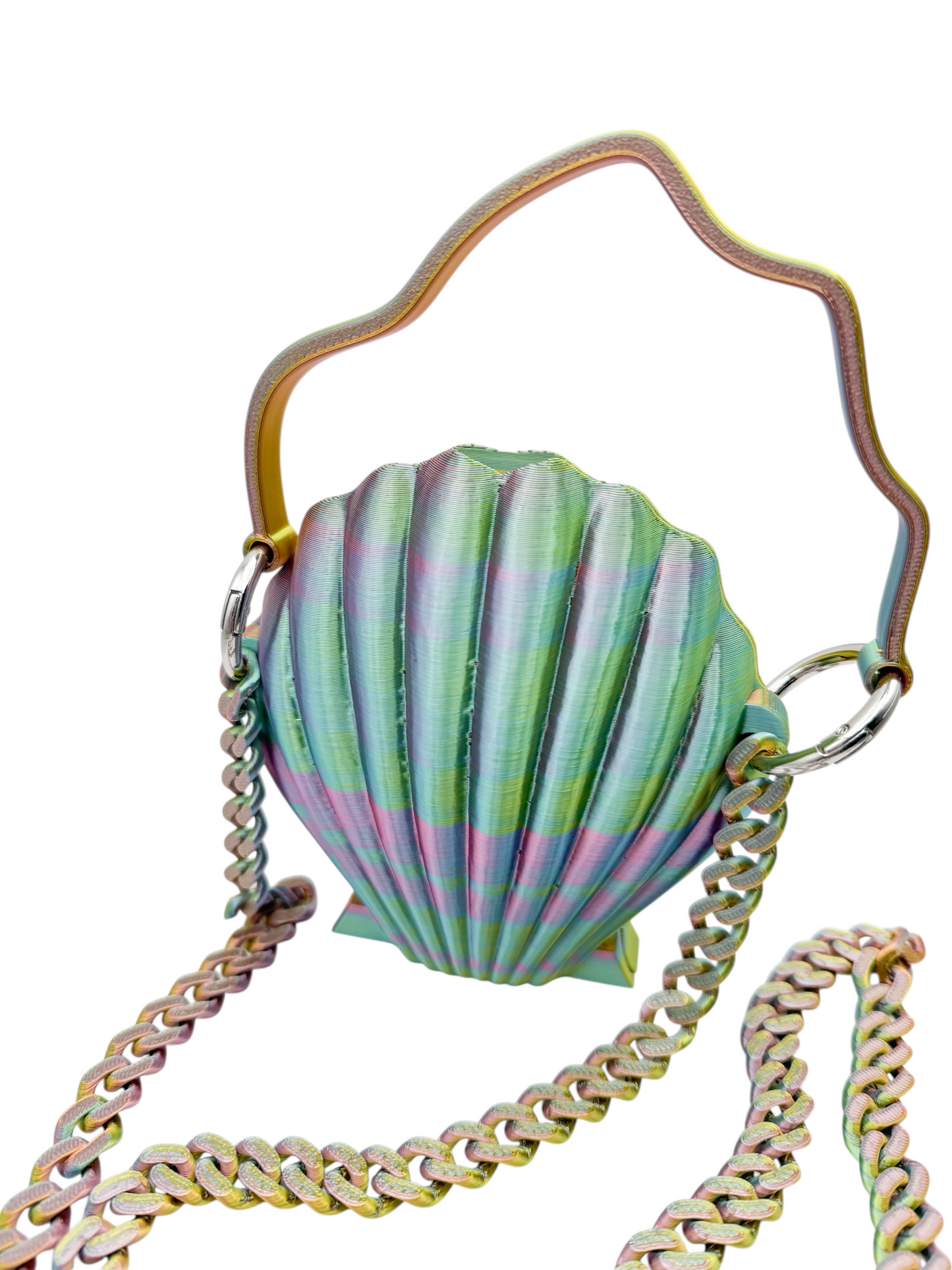 shell bag fucsia amarillo azul