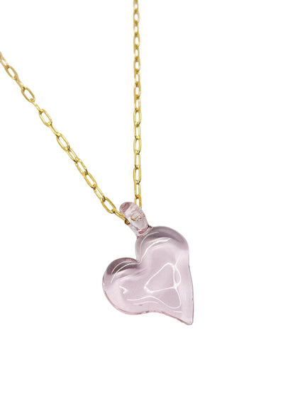 heart glass necklace