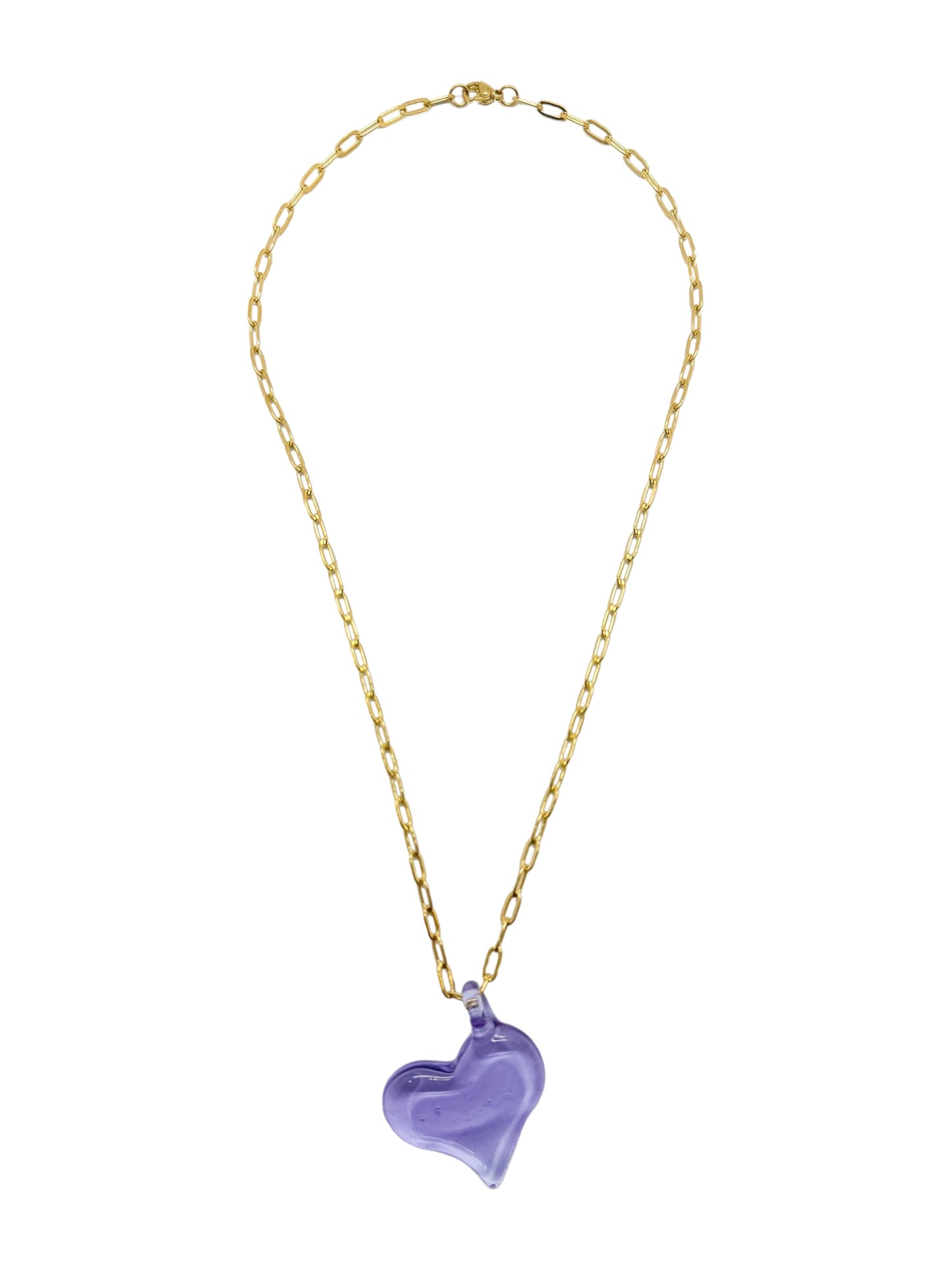 heart glass necklace