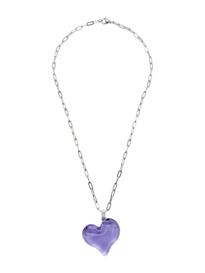 heart glass necklace