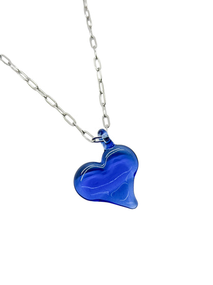 heart glass necklace