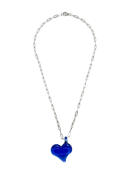 heart glass necklace