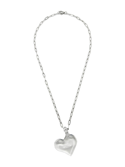 heart glass necklace