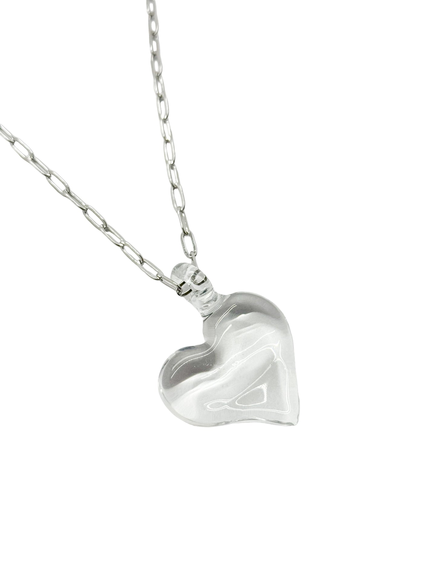 heart glass necklace