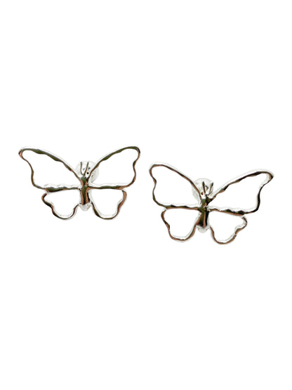 aretes mariposa cosmic water silver