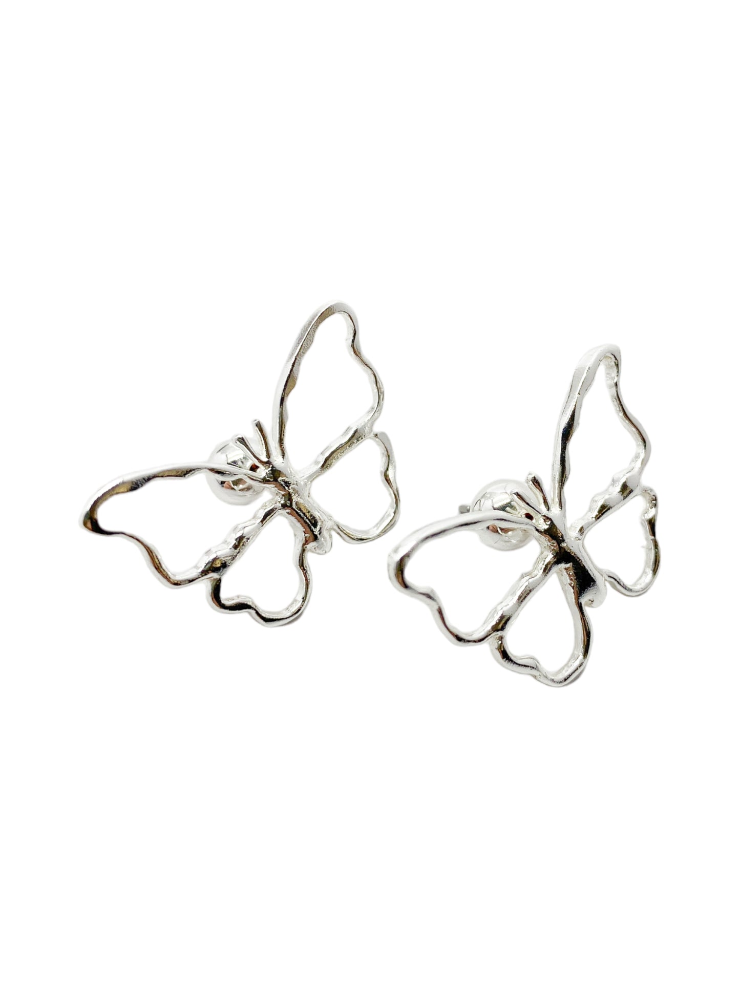 aretes mariposa cosmic water silver