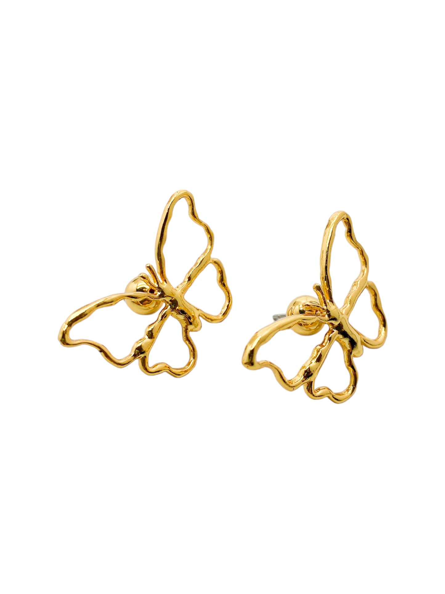 aretes mariposa cosmic water gold